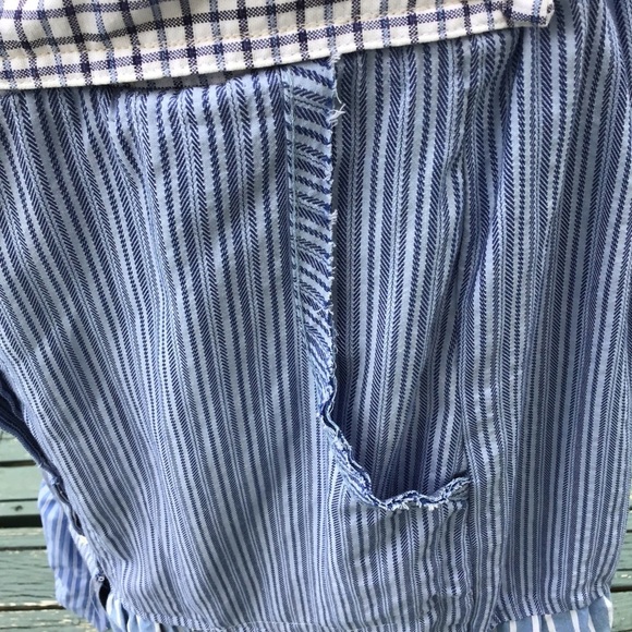 Tiered boho, cottagecore patchwork prairie.  men’s shirt upcycle maxi skirt S-XL - Picture 12 of 13